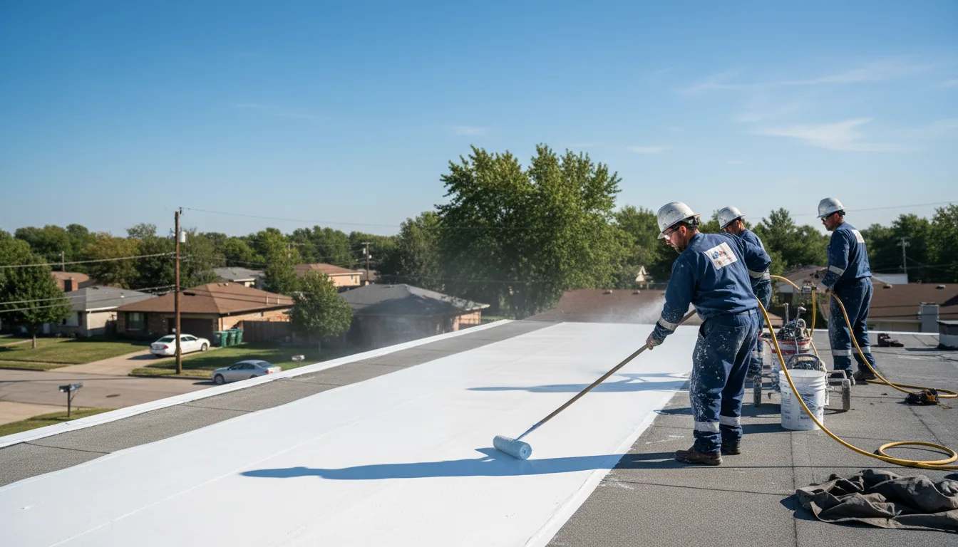 Commercial roof coating in Raymond, CA near me